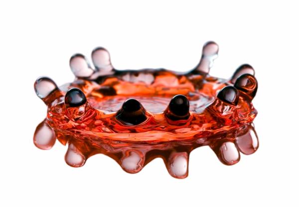 Photograph Anastas Dimitrov Water Drop Crown In Red on One Eyeland